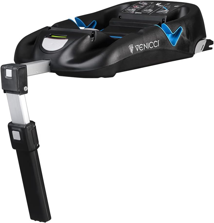 Venicci ISOFIX Car Seat Base with Visual Locking Indicator and Extendable Support Leg for Toddlers, Kids or Babys