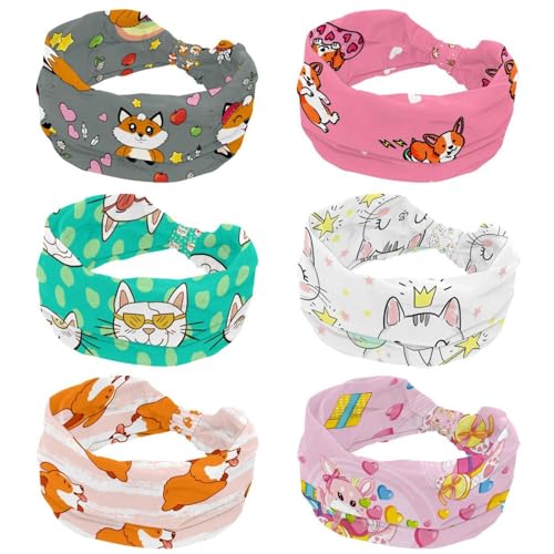6 diademas elásticas para mujer anchas y antideslizantes