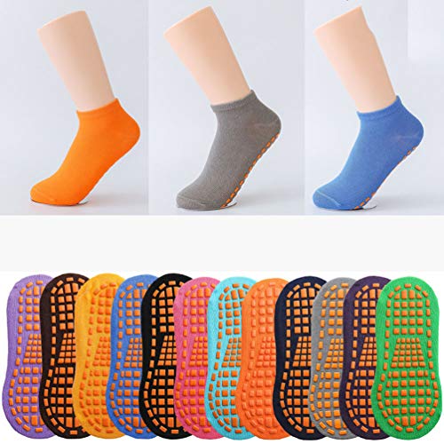 12 pares de meias soquetes antiderrapantes de algodão respirável antiderrapante sem odor da Liobo pa