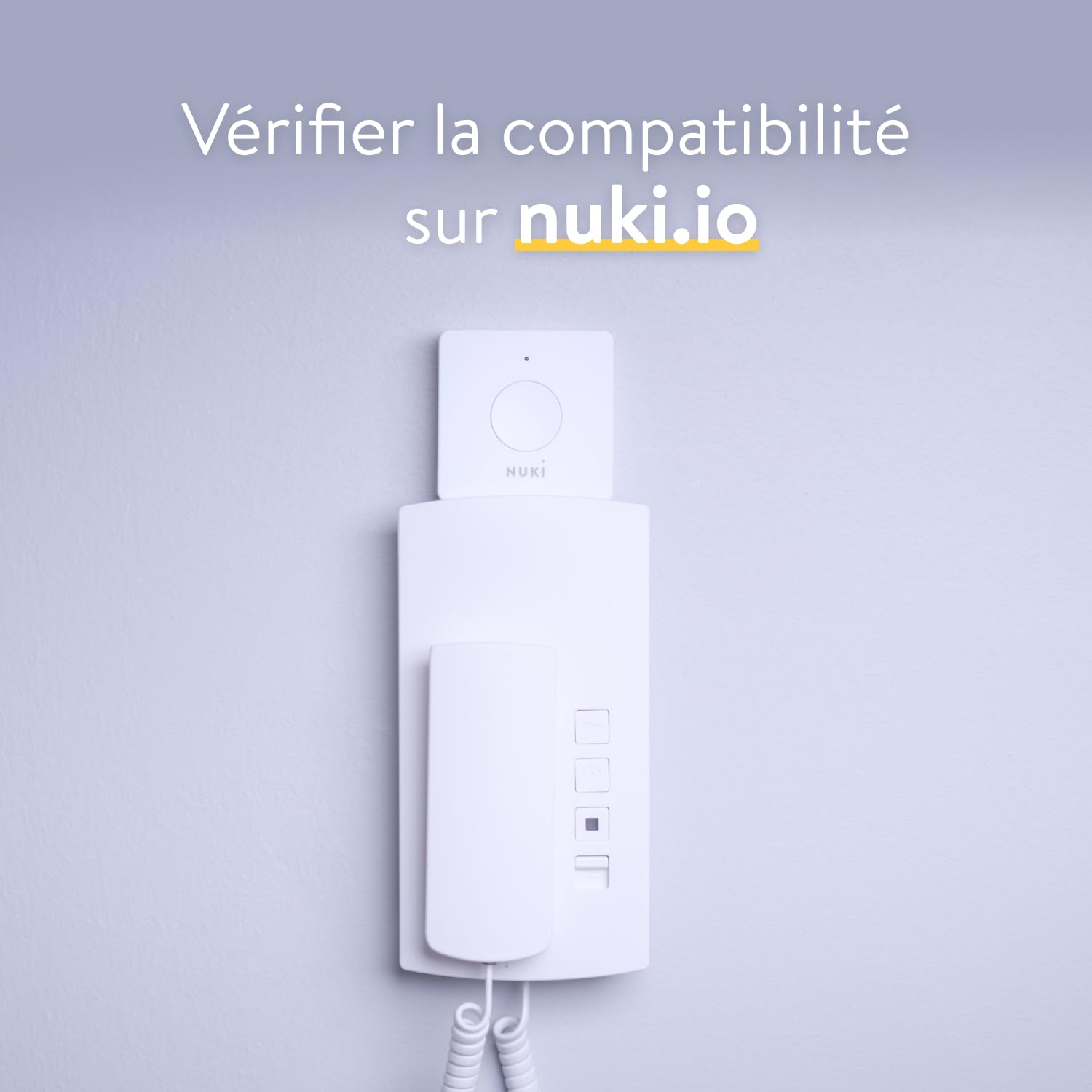 Nuki Opener, Serrure porte, ouverture de porte intelligent, Serrure connectée de l'immeuble, Nuki WLAN Bridge requis, interphone sans fil, Nuki Smart Home, blanc