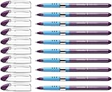 Schneider Slider Basic XB Ballpoint Pen, Violet, Pack of 10 Pens (151208)