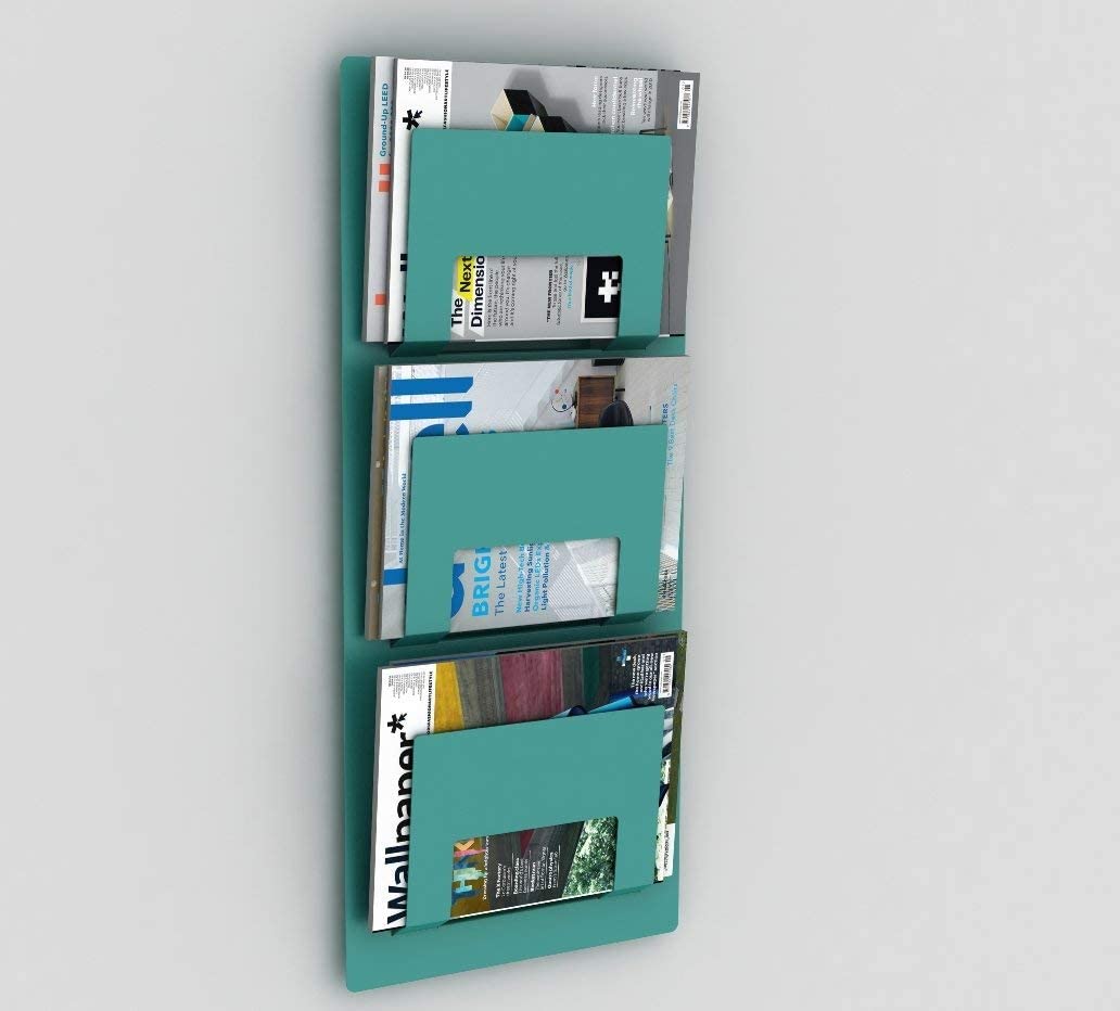 Indian Decor. 10004 Three Tier Magazine Holder Metal (Royal Green)-picture-21