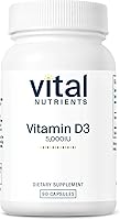 Vista 6 de Vital Nutrients Vitamina D 5000 UI - Suplemento de vitamina D3 - Huesos, dientes, músculos* - Función celular e inmune - Absorción de calcio - Sin