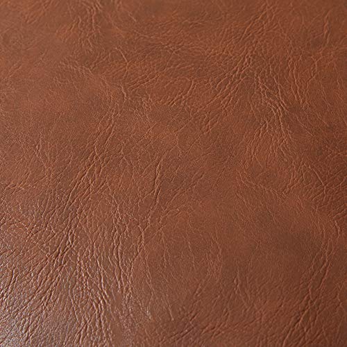 Image of Fancy Homi Faux Leather Boho Decorative Throw Pillow Covers, Thick Modern Solid Square Cushion Case Set for Couch Sofa Bedroom Car Living Room (12x20 Inch /30x50 cm, Brown)