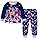𝙆𝙥𝙤𝙥 Demon Hunters Pjs 2 Pack for Girls Rumi Costume H-Huntrix Hip Hop Y2k K Pop Pyjamas Set Music Cartoon Print Pajama Sleepwear for Kids 5-13 Years(Navy,150)