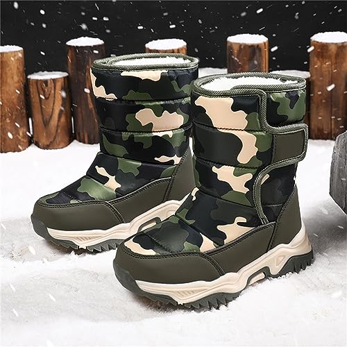 Boys' Cotton Shoes Camouflage And Fleece Thickened Winter Warm Cotton Boots For 4 To 14 Years Toddler Boots for Girls3