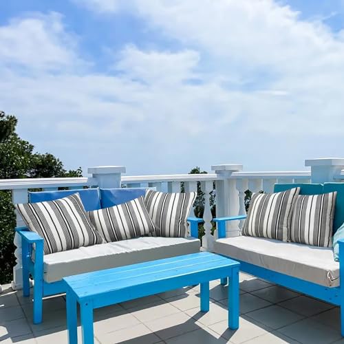 JASEN-Black-and-White-Striped-Outdoor-Pillow-Cover-Outdoor-Lumbar-Pillow-Covers-12×20-Waterproof-Set-of-2-Decorative-Throw-Pillow-Cover-for-Outside-Patio-Furniture-Garden-No-Inserts JASEN Black and White Striped Outdoor Pillow Cover Outdoor Lumbar Pillow Covers 12×20 Waterproof Set of 2 Decorative Throw Pillow Cover for Outside Patio Furniture Garden No Inserts
