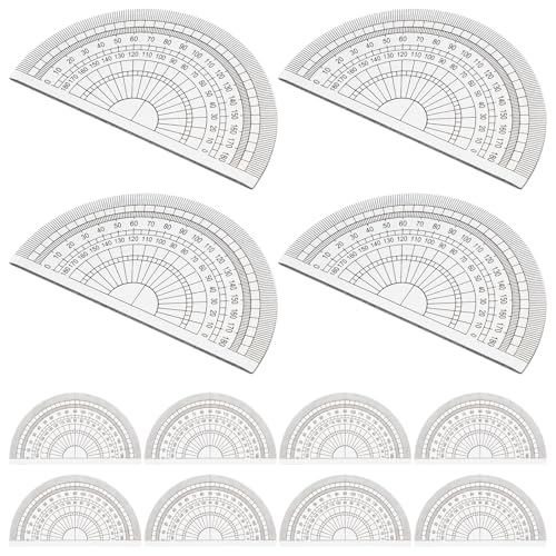 Set de 24 transportadores plásticos 180o para clases miniatura 1