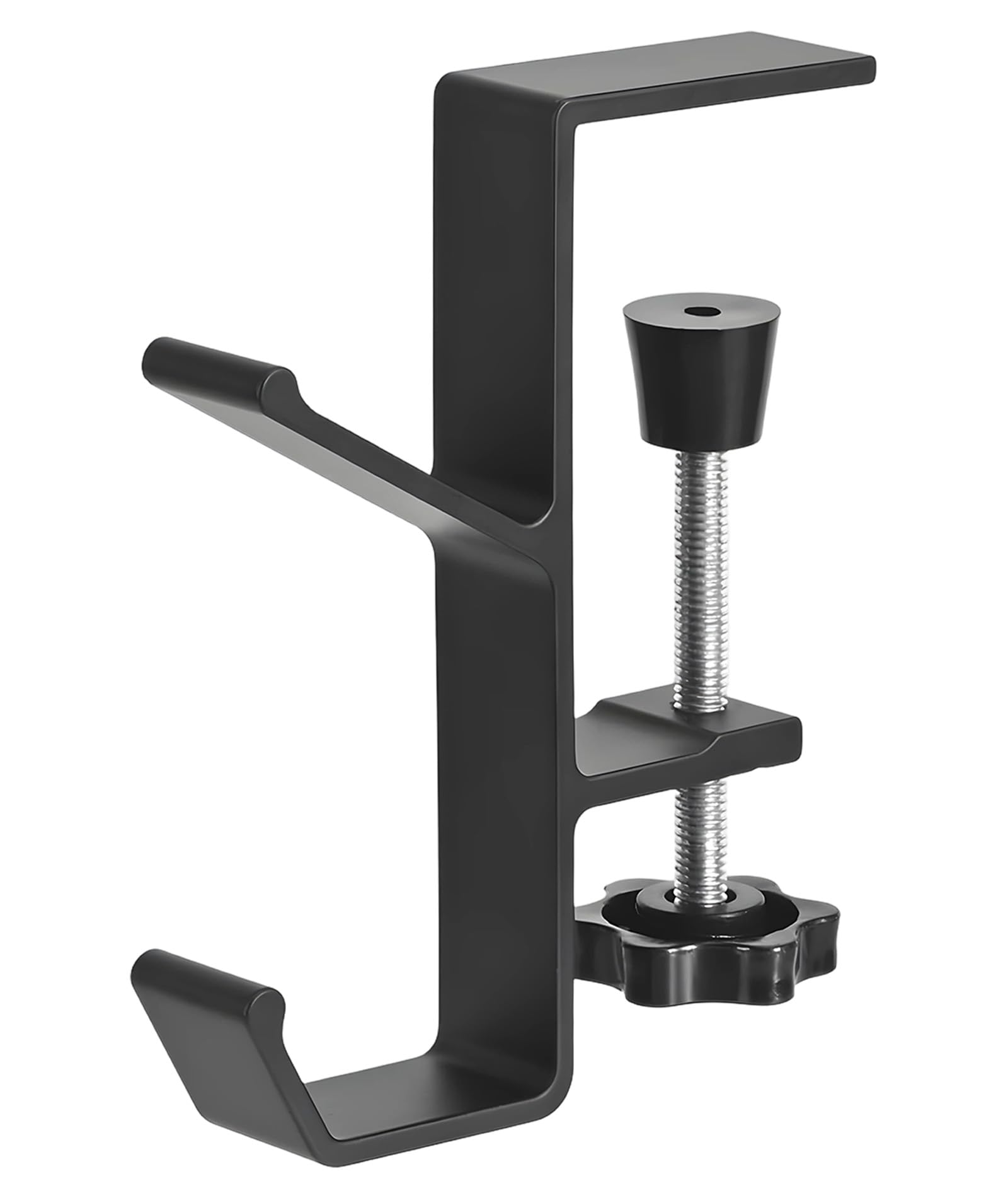 Headphone Stand, Dual Hook Headphone Holder for Desk with Table Clamp, Under Desk Headset Stand Bag Hanger for Gaming and Office Setup, Black Alloy Construction-image-39