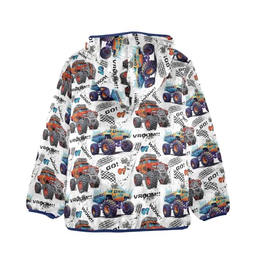 Image of Boys Fleece Jacket Hooded Autumn Winter Long Sleeve Thick Warm Outerwear;3-10 Years Kids Cute Fuzzy Jacket