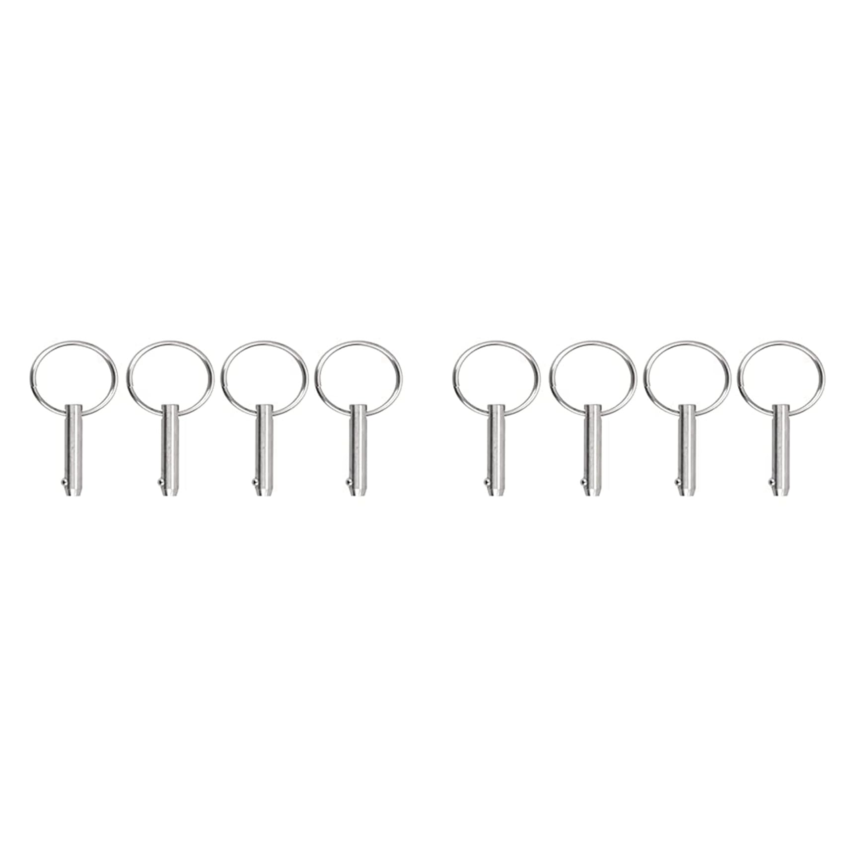 Jnchdghwa Silver 8 Pcs Marine Bimini Top Pins, Diameter 1/4In(6.3Mm), Overall Length1.5in(38Mm), Usable Length(25.4Mm)