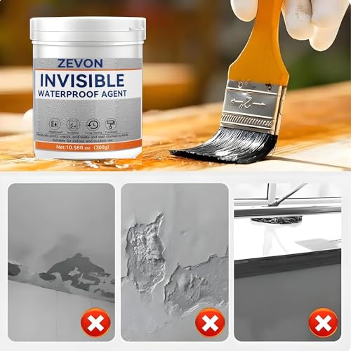 Image of ZEVON 900G Strong Waterproof Glue for Roof Leakage, Roof Water Leakage Solution and Crack Seal Agent - Waterproof Invisible Adhesive Sealant for Leakage Repair (PACK OF 3 * 300G)