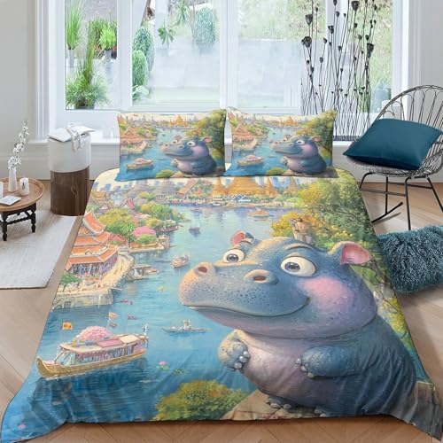 Parure de lit Tour Eiffel 3D housse de couette microfibre douce lit double ado - 2