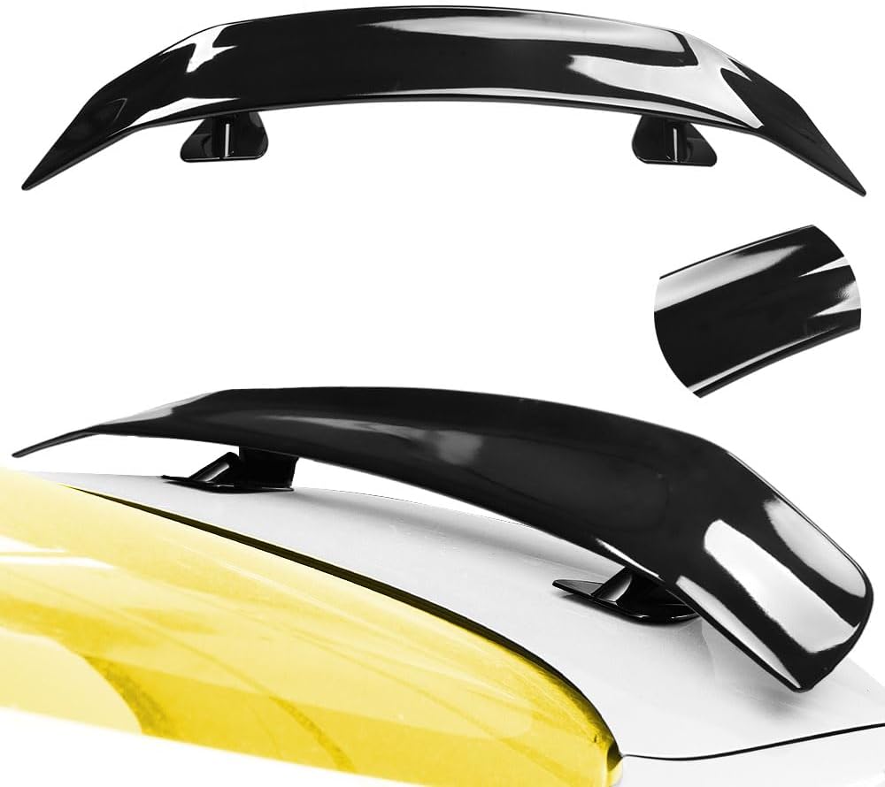 Universal Rear Spoiler 46Inch Rear Trunk Spoiler Wing Universal for Cars GT Style ABS Adjustable Lightweight Trunk Lid Spoiler Wing Racing Spoiler (Glossy Black)