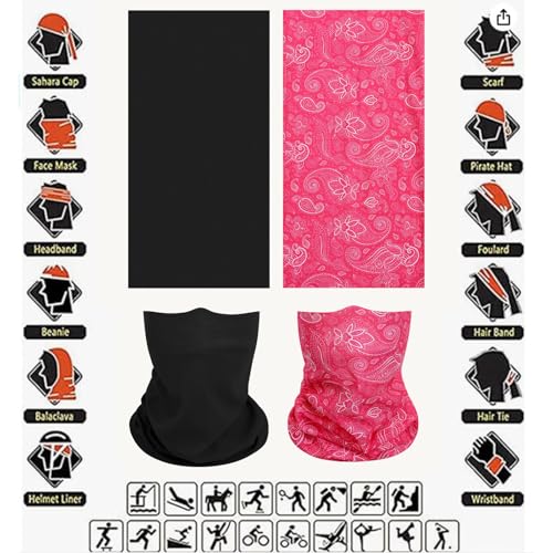 Image of Face Mask Multi Bandana Neck Gaiter Seamless Magic Headband Outdoor Face Scarf for Dust Wind and UV Resistance