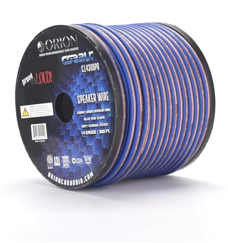 Cable Orion Cobalto 14 Gauge de 400 ft con aislamiento bicolor azul y claro para audio