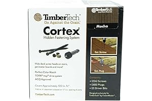 TimberTech Concealoc Fasteners for Cortex Decking: Hidden Plug Fasteners - Mocha (100 lin. ft.)