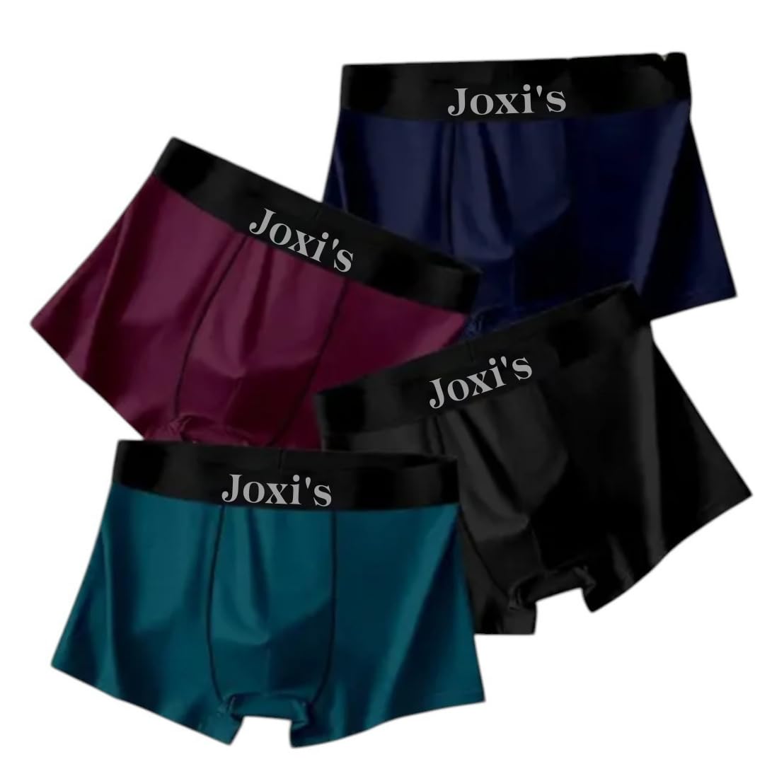 Men's Cotton Blend Trunks Pack of 4 | Soft Stretch Comfortable for Men-image-4