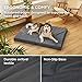 BEDSURE waschbares Hundebett Grosse Hunde - 135x91x10cm Hundekissen flauschig Hundematte waschbar Hundematratze in dunkelgrau für große Hunde