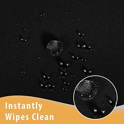 Obstal Black Tablecloth Fitted for 6ft Rectangle Table - Water Resistant Polyester Table Cover for Indoor/Outdoor Use, 72x30 inches - Image 5