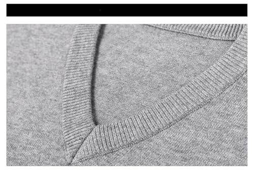 Men's V-Neck Woolen Knit Pullover Sweater Fall Winter Casual Jumper Fashion Long Sleeve Top3