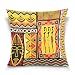 HMZXZ Kissenbezug 45x45cm Afrikanisch Frauen Ethnisch Stammes Dekorative quadratische Kissenbezüge Kissenhüller für Couch Sofa Schlafzimmer Wohnzimmer