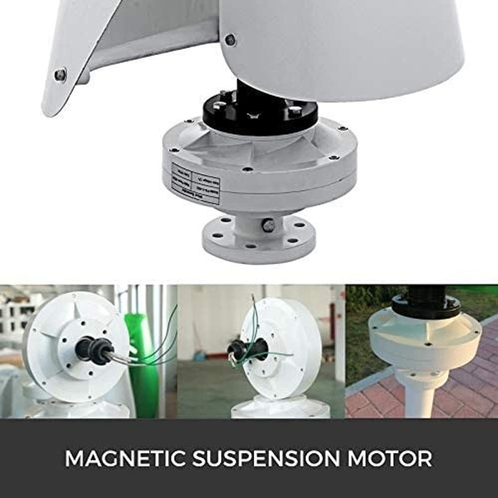 Generatore di turbina eolica a spirale, turbina eolica 8000W 12V / 24V / 48V Generatore di turbina eolica ad albero verticale a spirale per la casa Ibridi per barche da giardino all'aperto Lampione