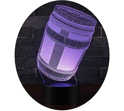 Preisvergleich Produktbild Leisu 3D Illusion Lampe Nachtlicht optische Täuschung Lampe Schreibtischlampe Tischlampe 7 Farben mit Acryl-Ebene & ABS Basis für Schlafzimmer Kinder Weihnachts Valentine Geburtstag geschenk (A8)