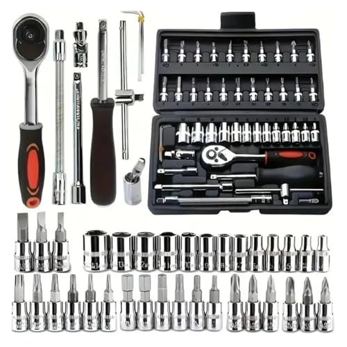 Kit combinado de herramientas para reparación de autos 46 piezas miniatura 2