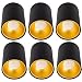 Produktbild Aufbaustrahler [6 St.] KIVI Aufbauleuchte LED-Spot Elegant GU10 Sockel Anschluss an 230 V max. 35W Aufputz rund aus Aluminium, Höhe 14 cm schwarz-gold [ohne Lichtquelle] für Wohzimmer Esszimmer