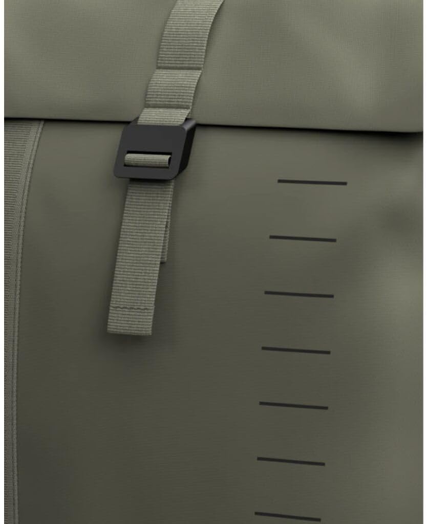 Db Journey Essential Backpack - Lightweight, Durable Rolltop Backpack with Laptop Compartment for Work, and Gym, Travel with Roller Bag Attachment, 12L - Moss Green - Image 5