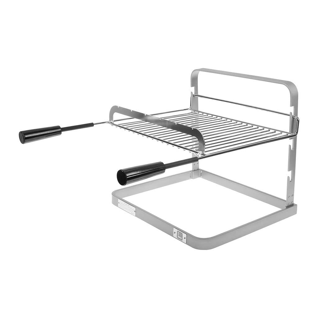 I LOVE BBQ - 3941 - Grilloir Barbecue et Cheminée 40x60 cm – Support avec Grille de Cuisson Réglable – Acier – 6 à 8 Couverts – Accessoire BBQ & Grillades Extérieures