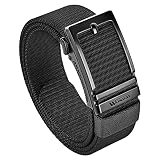 WONDAY Men's Nylon Ratchet Belt, Adjustable Golf Web Casual Durable Jeans Belt With Automatic Slide