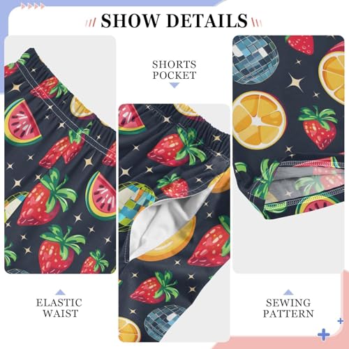 Pajama Pants Fruits in Cartoon Style PJ Bottoms Sleepwear Lounge Sleep Pant with Pockets4