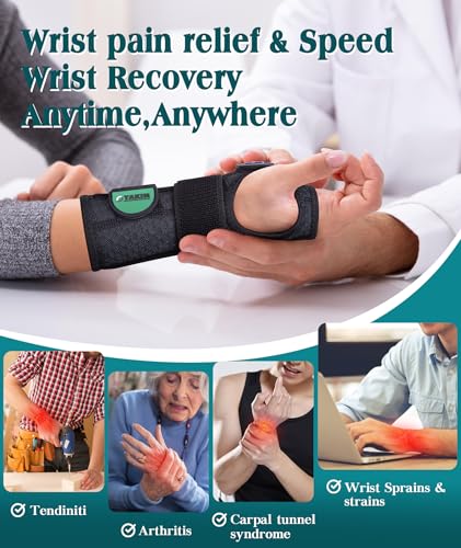 Image of Oyakin Wrist Brace for Carpal Tunnel Night Support, Adjustable Wrist Splint for Tendonitis, Arthritis, Sprains, Wrist Pain Relief, Comfortable Hand Brace for Men and Women Right Left Hand