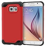 rooCASE RC-SAM-S6-ET-RD Exec Tough Hybrid Co-Mold Case for Samsung Galaxy S6 - Red