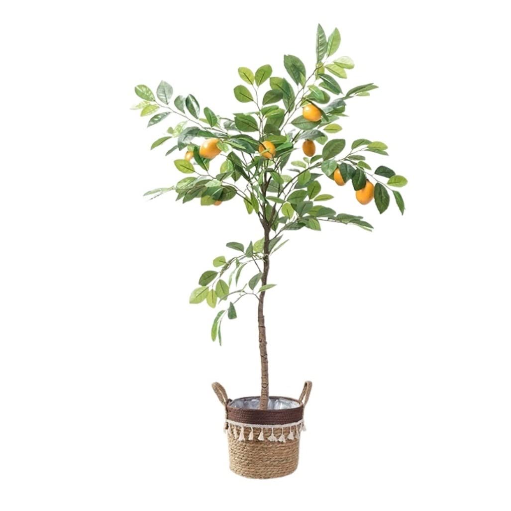 AYCDL Artificial Tree Plants Artificial Lemon Trees In Pots, Artificial Tree Fake Plant For Home House Office Garden Indoor Outdoor Decor Decoration Artificial Tree,B-140cm,A-105cm