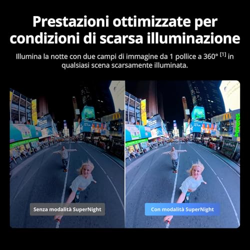 Osmo 360 Combo Standard, fotocamera 360 con immagini a 360° da 1 pollice, video a 360° nativi in 8K, foto a 360° da 120 MP, impermeabile, action cam per sport, vlog - Gadget - Immagine 2
