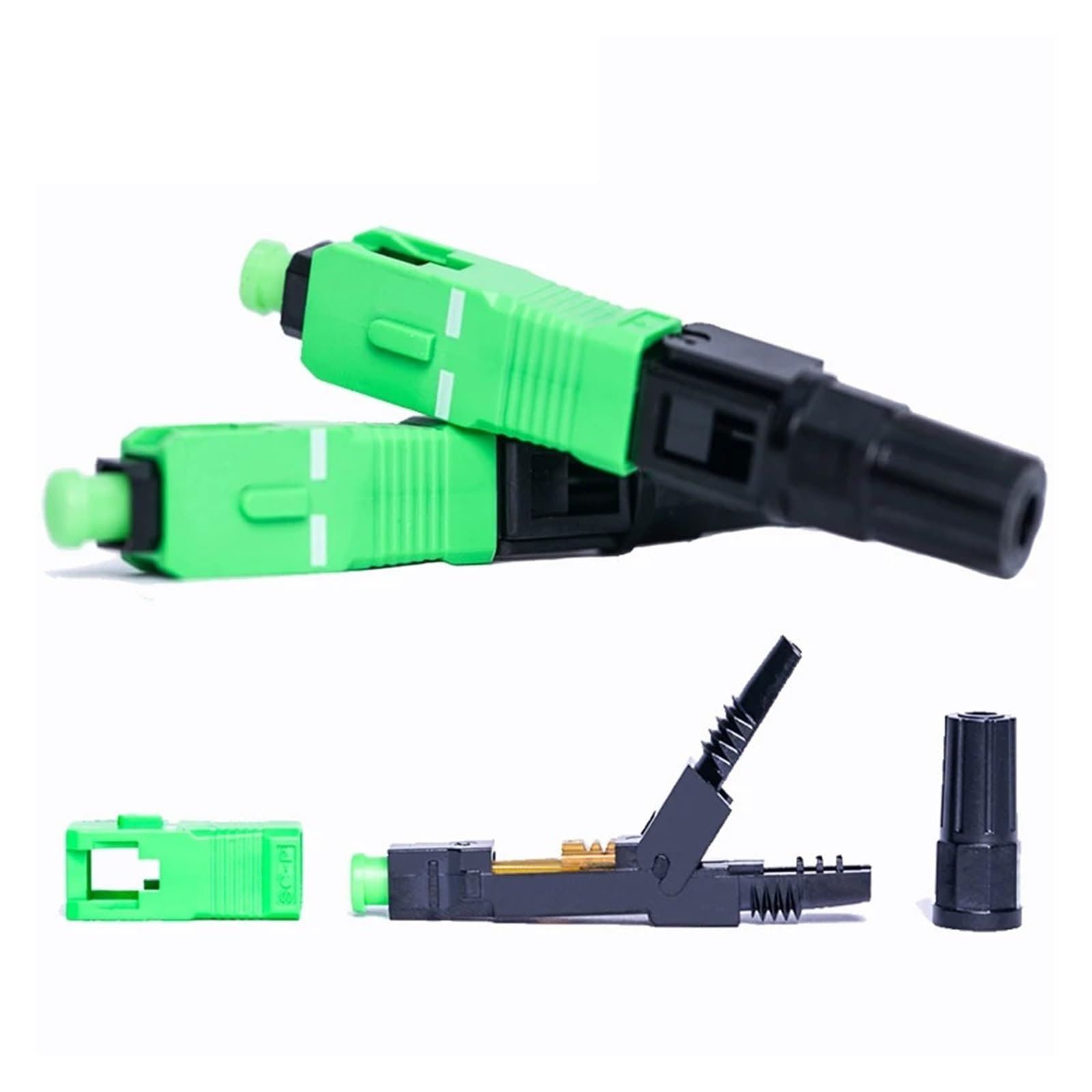 Épisseur de Fibre Optique Fibre Optique monomode SC FTTH APC, Rapide, 100 pièces/boîte