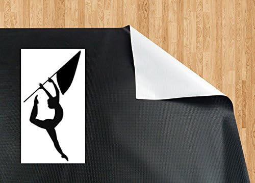 Billboard Tarps Vinyl Tarp - Gym Floor Cover, Color Guard, Winter Guard - 9 oz 11 mil - Black/White - (40' x 60')