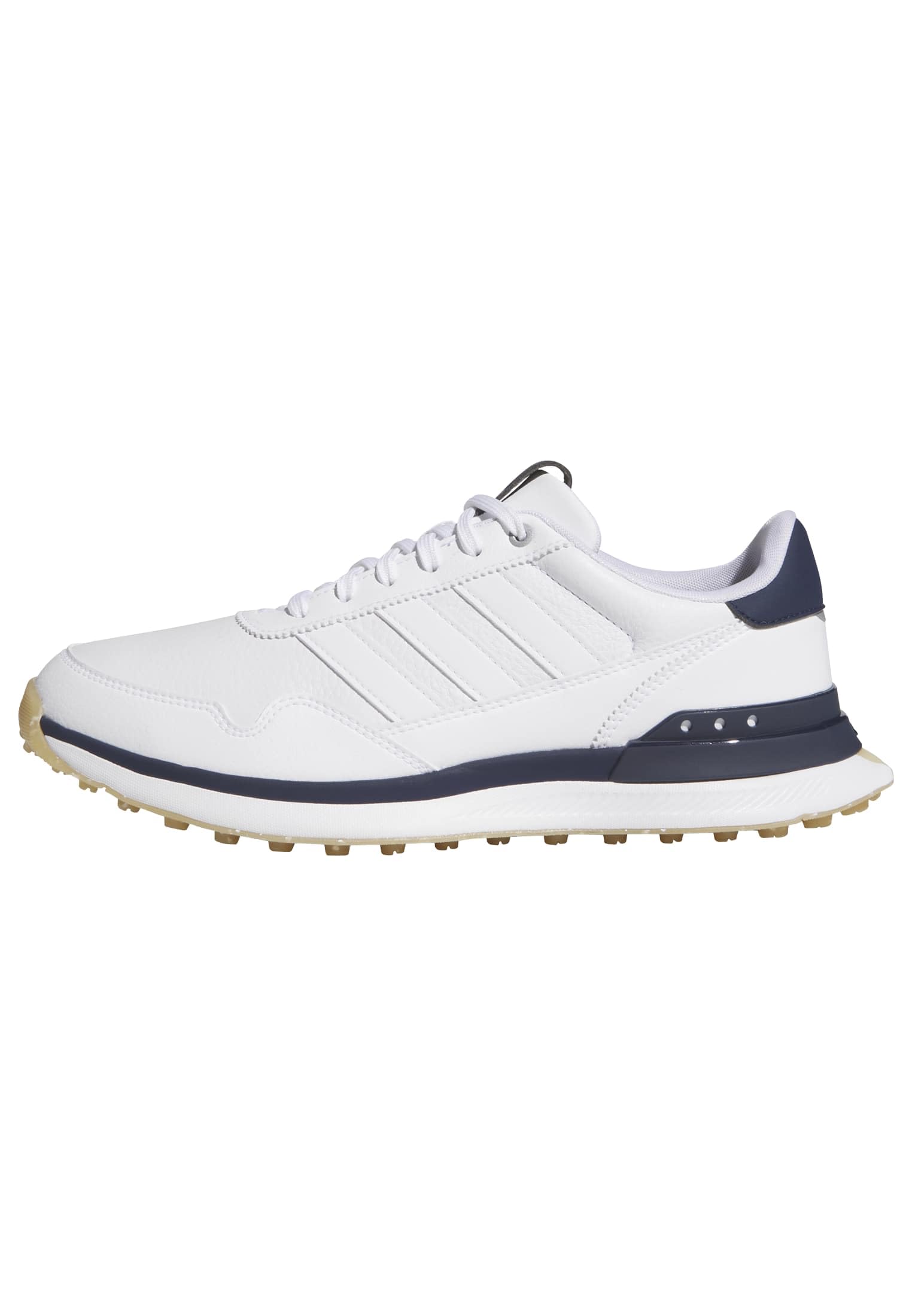 adidas Men's S2G 26 Leather Spikeless Golf Shoe, FTWR White/FTWR White/Collegiate Navy, 8.5 UK