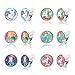 Hifot 6 Pares Pendientes de Clip para Niñas, Unicornio Pendientes de diseño sin Perforaciones Sirena Pendientes y Princesa Viste a Jugar Aretes para Niños