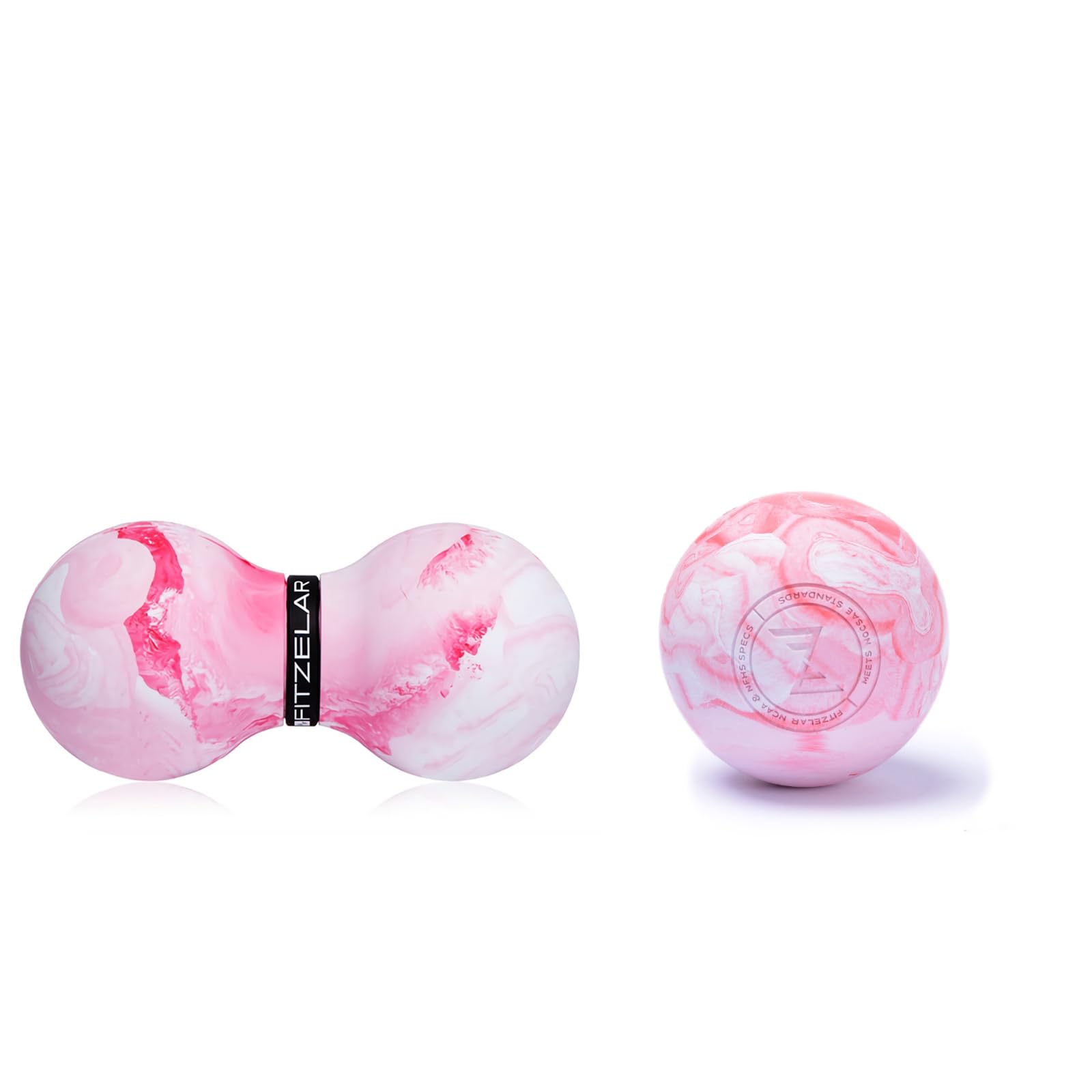 FITZELAR Massage Lacrosse Balls for Myofascial Release, Quality Certification, Massage Deep Tissue for Back and Shoulder, Trigger Point Therapy, Muscle Knots, Relieving Muscle Pain (2Pink)