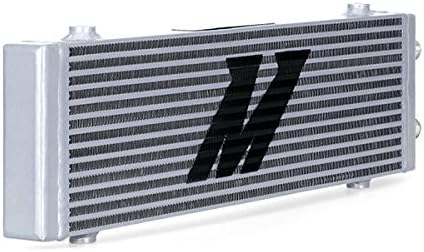 Miniatura 2 de Intercambiador de calor universal de doble paso de barra y placa de aceite enfriador de calor grande plata Mishimoto