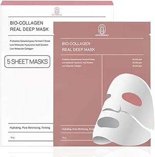 Mascarilla facial de colágeno bio (paquete de...