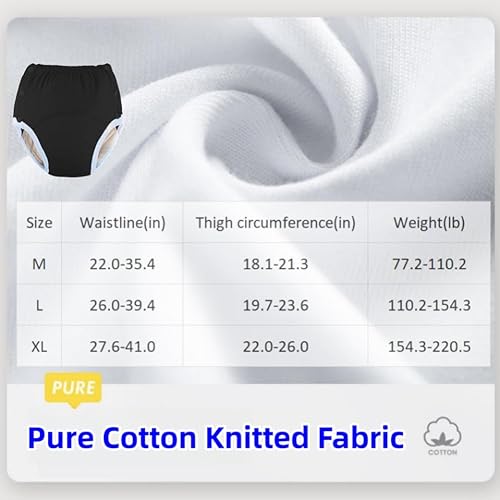 Miniatura 3 de Pañal de tela unisex reutilizable para adultos, pañales de natación lavables, pañal de bolsillo ajustable para incontinencia con broches, ropa