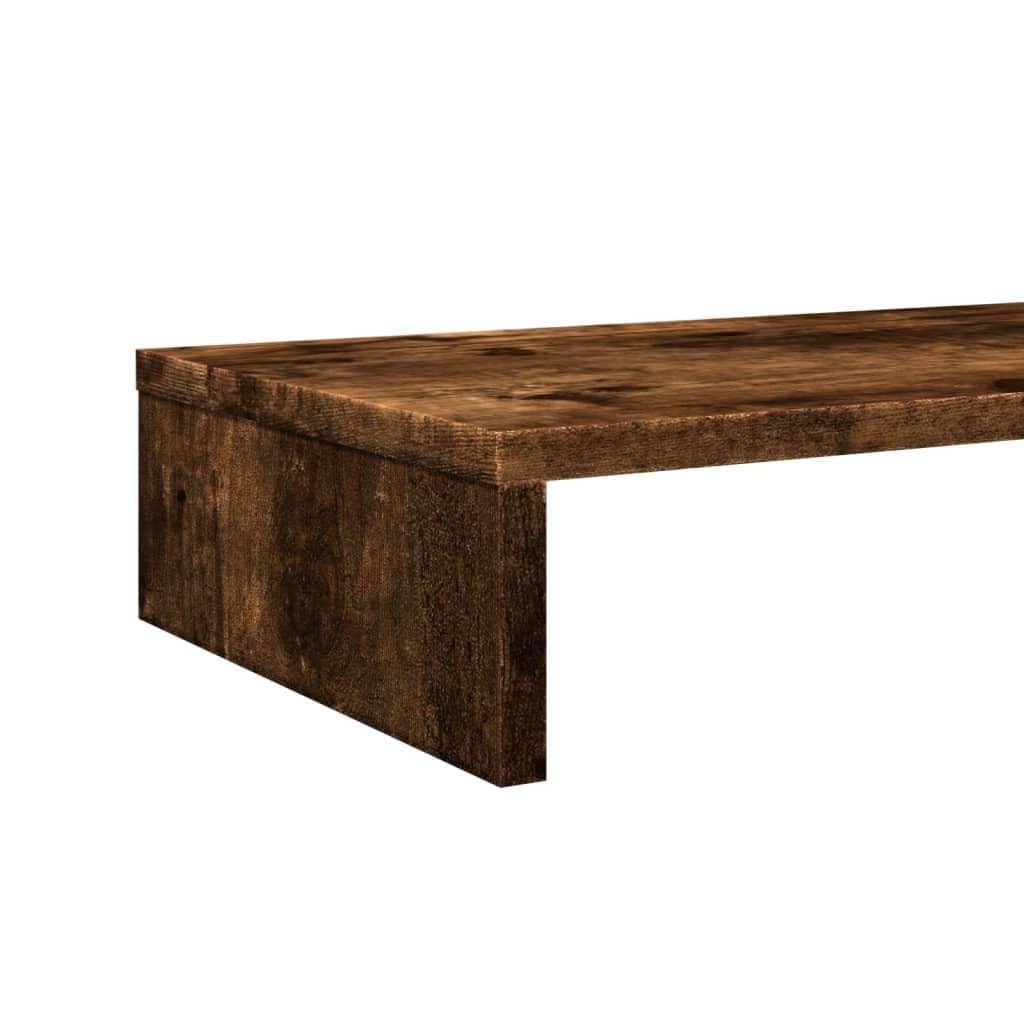 vidaXL Supporto per Monitor Rovere Fumo 100x27x10 cm in Truciolato