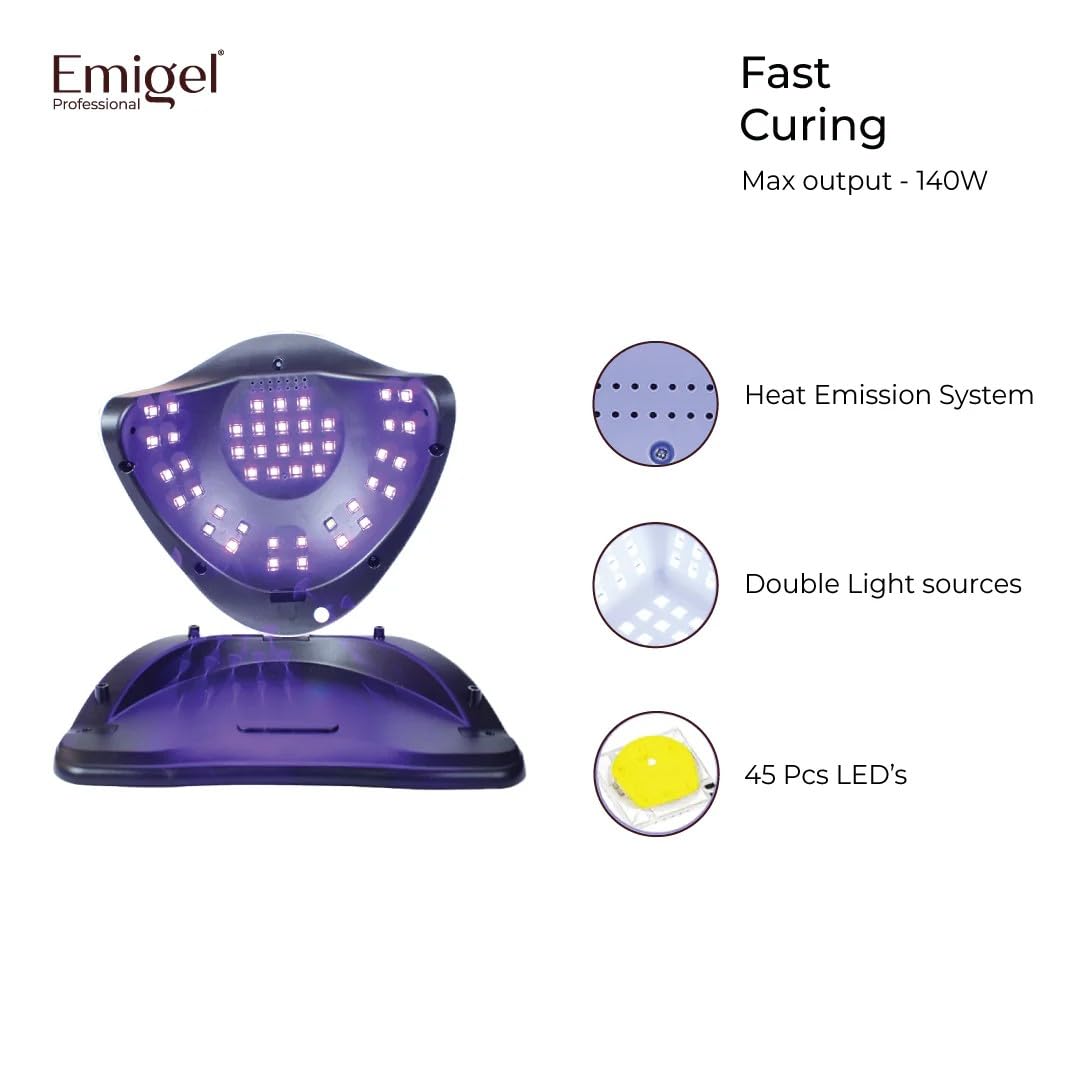 UV LED Nail Lamp 150W Professional Nail Dryer Machine | Fast Gel Polish Curing Lamp with Auto Sensor & Timer | UV Light for Gel Nails, Acrylic, Builder Gel | Salon & Home Use Nail Lamp 1