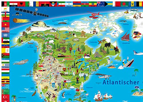 Erlebnis illustrierte Weltkarte Planokarte