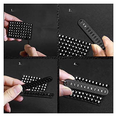 Hongtai Sleutelhanger Telefoonnummer Kaart Sleutelhanger Bradied Telefoon Nummer Plaat Sleutelhanger Auto Voertuig Sleutelhanger Accessoires (Color : K6060 17) - Image 4